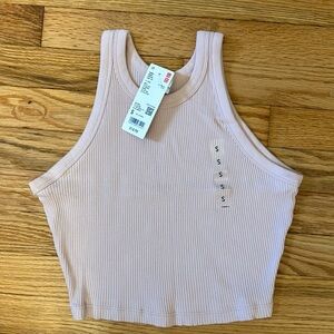 Uniqlo Women Ribbed Cropped Tank Top
